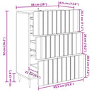 Skuffeskab Sort 66 x 34,5 x 92 cm Konstrueret træ