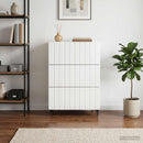 Skuffeskab Hvid højglans 66 x 34,5 x 92 cm Konstrueret træ