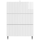 Skuffeskab Hvid højglans 66 x 34,5 x 92 cm Konstrueret træ