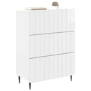 Skuffeskab Hvid højglans 66 x 34,5 x 92 cm Konstrueret træ