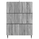Skuffeskab Grå sonoma-eg 66 x 34,5 x 92 cm Konstrueret træ