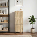 Skuffeskab Sonoma-eg 33 x 34,5 x 92 cm Konstrueret træ