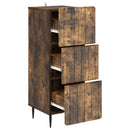 Skuffeskab Røget eg 33 x 34,5 x 92 cm Konstrueret træ