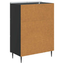 Sideboard med skuffe Sort 66 x 34,5 x 91,5 cm Konstrueret træ