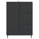 Sideboard med skuffe Sort 66 x 34,5 x 91,5 cm Konstrueret træ