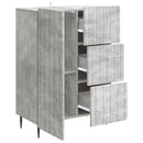 Sideboard Betongrå 66 x 34,5 x 91,5 cm Konstrueret træ