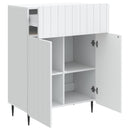 Sideboard med skuffe Hvid 66 x 34,5 x 92 cm Konstrueret træ