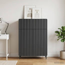 Sideboard med skuffe Sort 66 x 34,5 x 92 cm Konstrueret træ