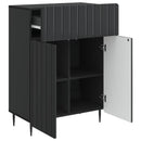 Sideboard med skuffe Sort 66 x 34,5 x 92 cm Konstrueret træ