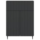 Sideboard med skuffe Sort 66 x 34,5 x 92 cm Konstrueret træ