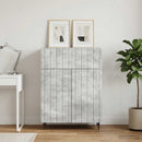 Sideboard med skuffe Betongrå 66 x 34,5 x 92 cm Konstrueret træ