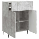 Sideboard med skuffe Betongrå 66 x 34,5 x 92 cm Konstrueret træ