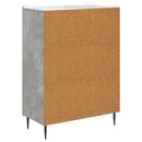 Sideboard med skuffe Betongrå 66 x 34,5 x 92 cm Konstrueret træ