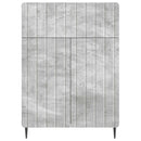 Sideboard med skuffe Betongrå 66 x 34,5 x 92 cm Konstrueret træ