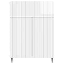 Sideboard Hvid højglans 66 x 34,5 x 92 cm Konstrueret træ