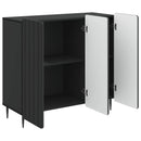 Sideboard Sort 89 x 34,5 x 82 cm Konstrueret træ