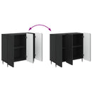 Sideboard Sort 89 x 34,5 x 82 cm Konstrueret træ