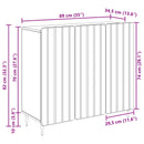 Sideboard Betongrå 89 x 34,5 x 82 cm Konstrueret træ