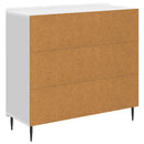 Sideboard Hvid højglans 89 x 34,5 x 82 cm Konstrueret træ