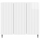 Sideboard Hvid højglans 89 x 34,5 x 82 cm Konstrueret træ