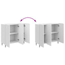 Sideboard Hvid højglans 89 x 34,5 x 82 cm Konstrueret træ