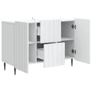 Sideboard med skuffe Hvid 89 x 34,5 x 62 cm Konstrueret træ