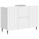 Sideboard med skuffe Hvid 89 x 34,5 x 62 cm Konstrueret træ