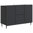 Sideboard med skuffe Sort 89 x 34,5 x 62 cm Konstrueret træ