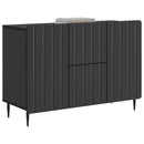Sideboard med skuffe Sort 89 x 34,5 x 62 cm Konstrueret træ