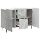 Sideboard med skuffe Betongrå 89 x 34,5 x 62 cm Konstrueret træ