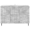 Sideboard med skuffe Betongrå 89 x 34,5 x 62 cm Konstrueret træ
