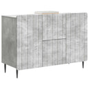 Sideboard med skuffe Betongrå 89 x 34,5 x 62 cm Konstrueret træ
