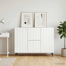 Sideboard Hvid højglans 89 x 34,5 x 62 cm Konstrueret træ
