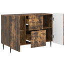 Sideboard med skuffe Røget eg 89 x 34,5 x 62 cm Konstrueret træ
