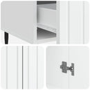 Sideboard med skuffe Hvid 66 x 34,5 x 97 cm Konstrueret træ