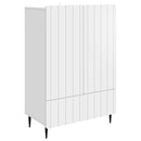 Sideboard med skuffe Hvid 66 x 34,5 x 97 cm Konstrueret træ