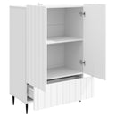 Sideboard med skuffe Hvid 66 x 34,5 x 97 cm Konstrueret træ