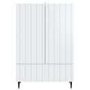 Sideboard med skuffe Hvid 66 x 34,5 x 97 cm Konstrueret træ