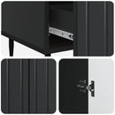 Sideboard med skuffe Sort 66 x 34,5 x 97 cm Konstrueret træ