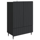 Sideboard med skuffe Sort 66 x 34,5 x 97 cm Konstrueret træ