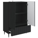 Sideboard med skuffe Sort 66 x 34,5 x 97 cm Konstrueret træ