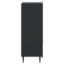 Sideboard med skuffe Sort 66 x 34,5 x 97 cm Konstrueret træ