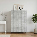 Sideboard med skuffe Betongrå 66 x 34,5 x 97 cm Konstrueret træ