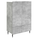 Sideboard med skuffe Betongrå 66 x 34,5 x 97 cm Konstrueret træ