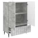 Sideboard med skuffe Betongrå 66 x 34,5 x 97 cm Konstrueret træ