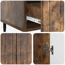 Sideboard med skuffe Røget eg 66 x 34,5 x 97 cm Konstrueret træ