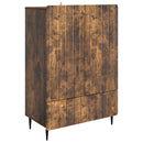 Sideboard med skuffe Røget eg 66 x 34,5 x 97 cm Konstrueret træ