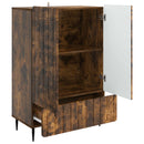 Sideboard med skuffe Røget eg 66 x 34,5 x 97 cm Konstrueret træ