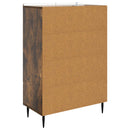 Sideboard med skuffe Røget eg 66 x 34,5 x 97 cm Konstrueret træ