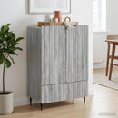 Sideboard Grå sonoma-eg 66 x 34,5 x 97 cm Konstrueret træ